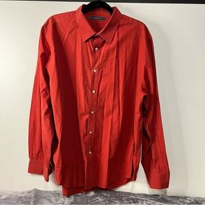 Perry Ellis Men’s Red Long-Sleeve Dress Shirt – Size XXL – 100% Cotton